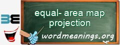 WordMeaning blackboard for equal-area map projection